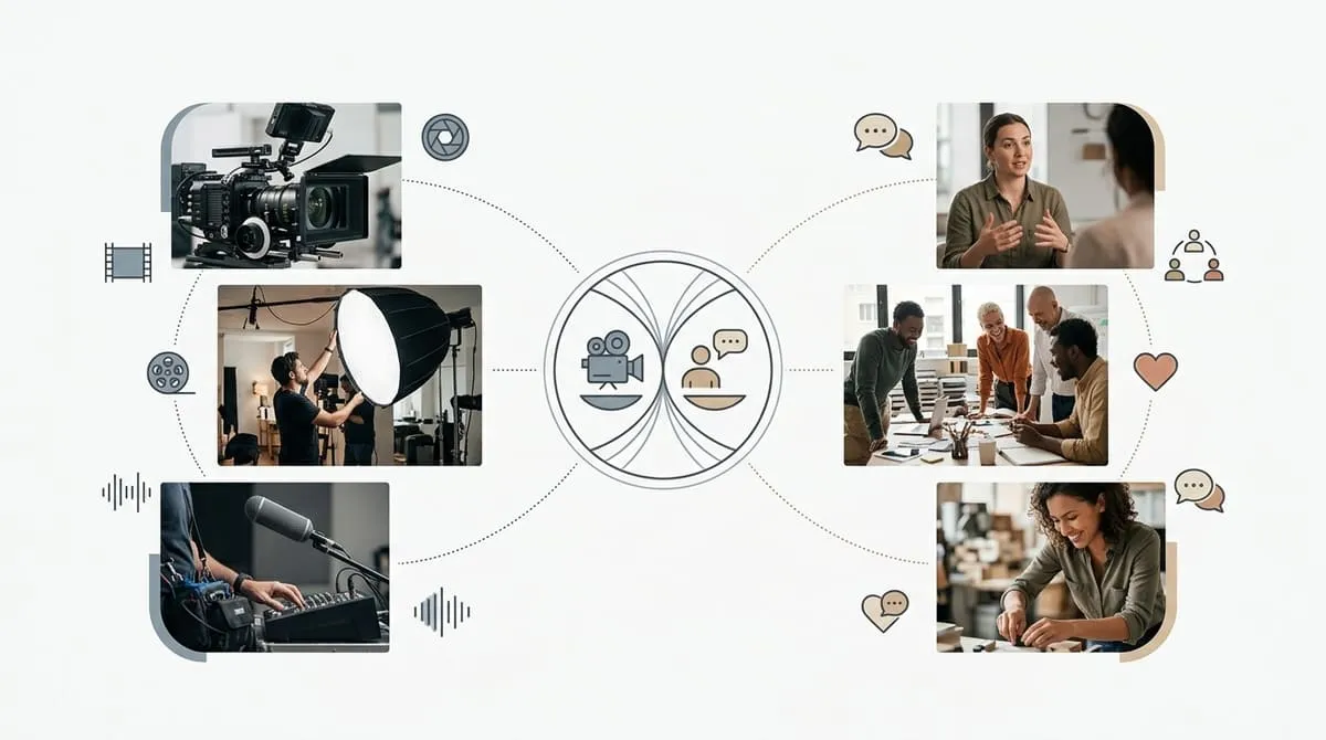 Balancing professional production with authentic employee stories in recruitment videos