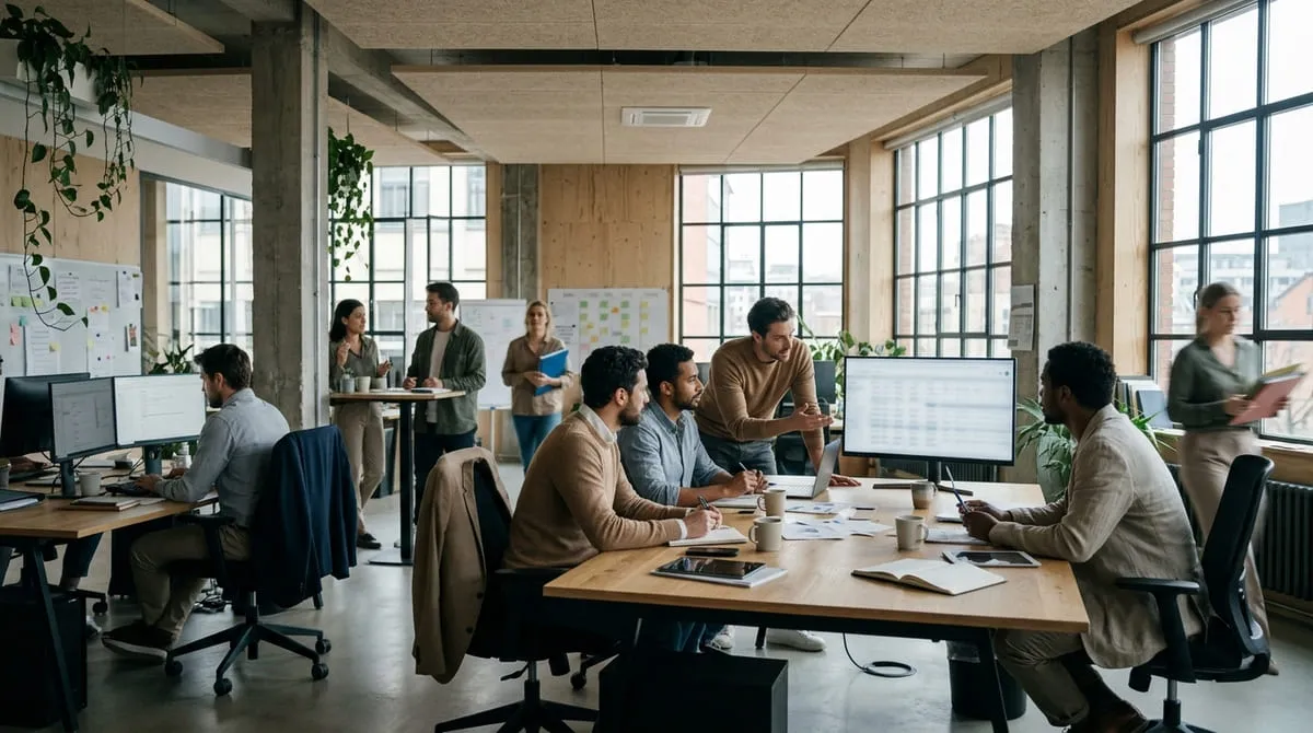 Real workplace environment shown in a recruitment video