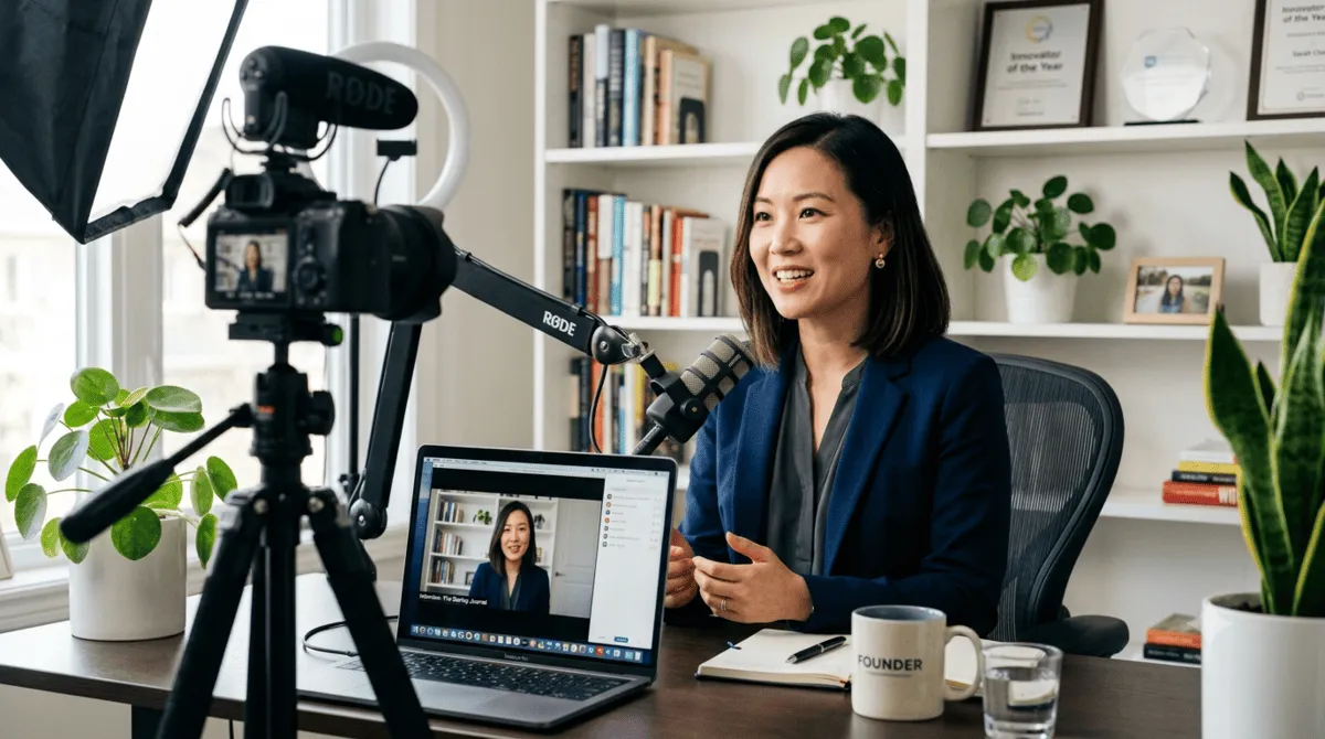 Different types of founder videos including interviews, thought leadership and company updates